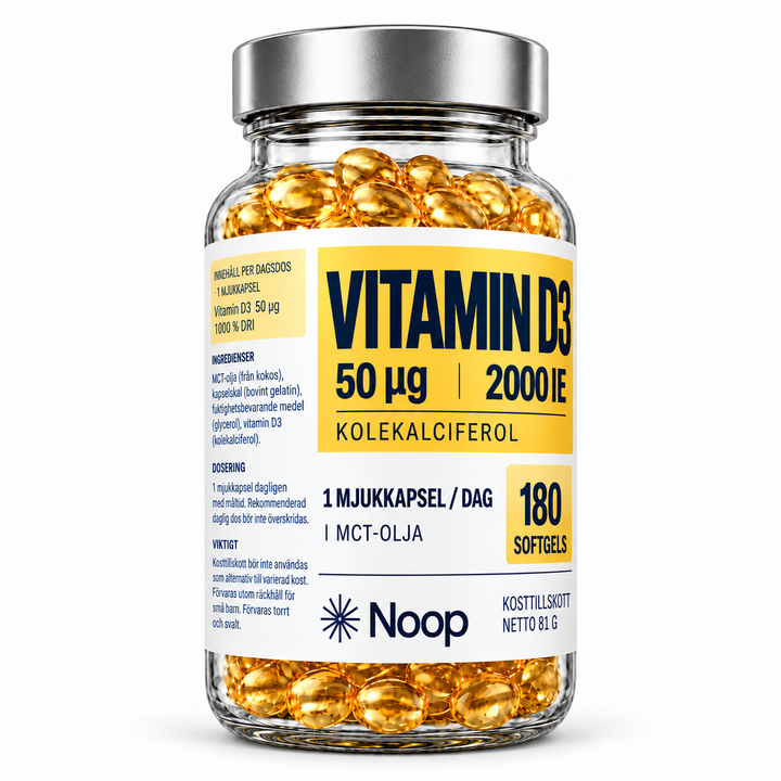 Noop Vitamin D3 50 µg (2000 IE) – 180 mjukkapslar – 180 st, produktvy 2