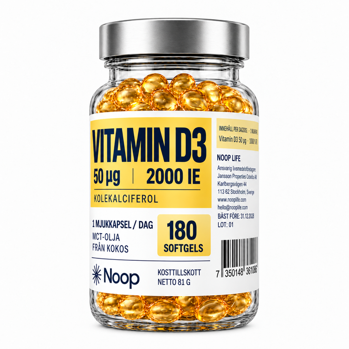 Noop Vitamin D3 50 µg (2000 IE) – 180 mjukkapslar – 180 st, produktvy 3