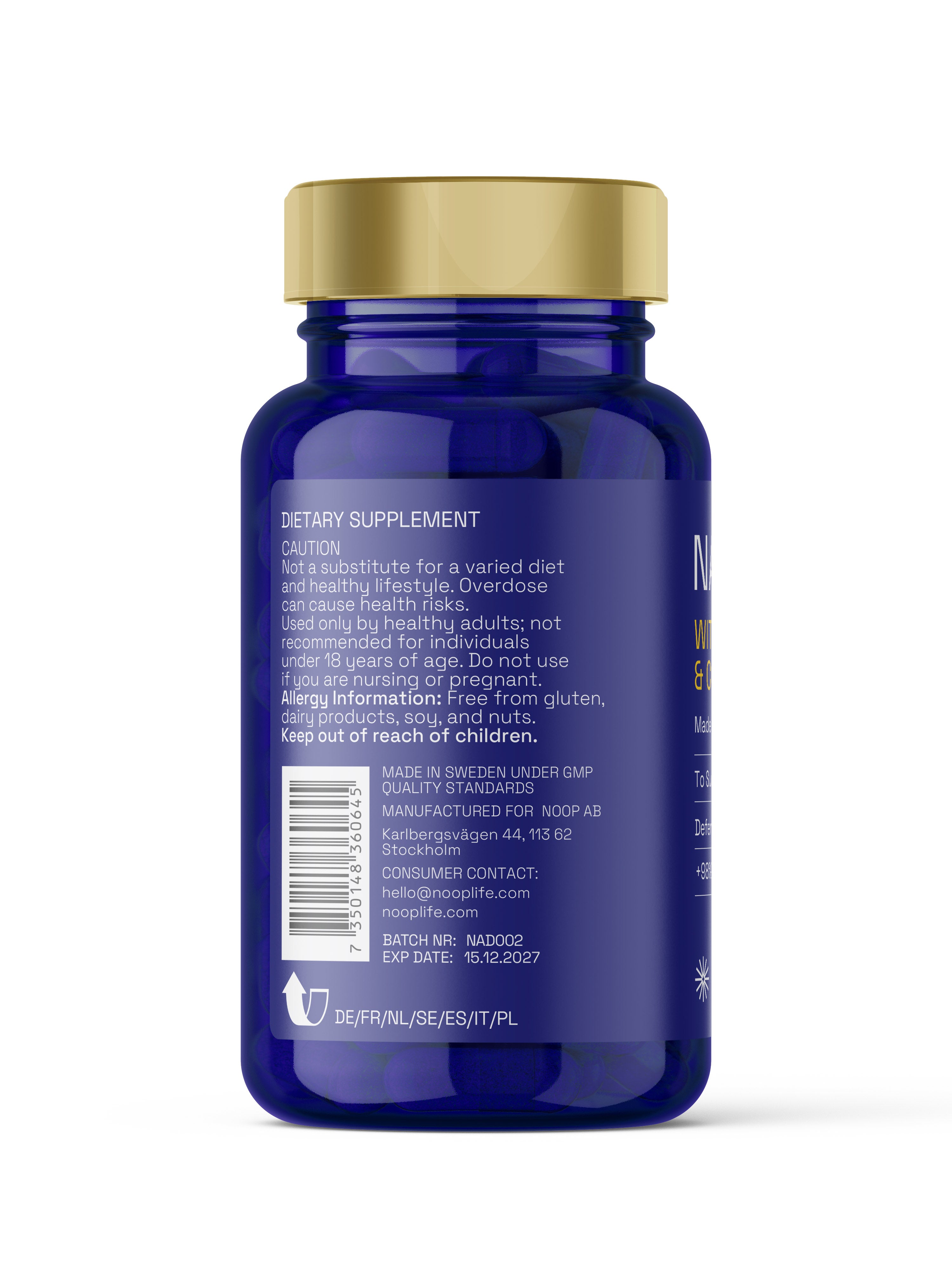 Noop NAD+ Komplex produktbild – cellenergi och anti-aging