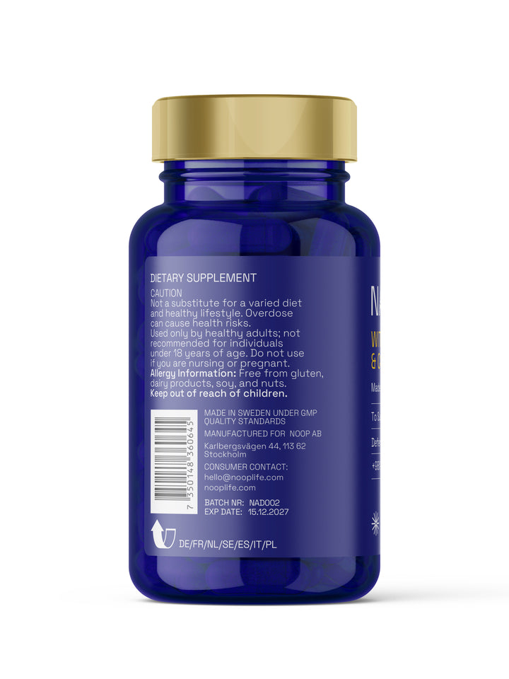 Noop NAD+ Komplex produktbild – cellenergi och anti-aging