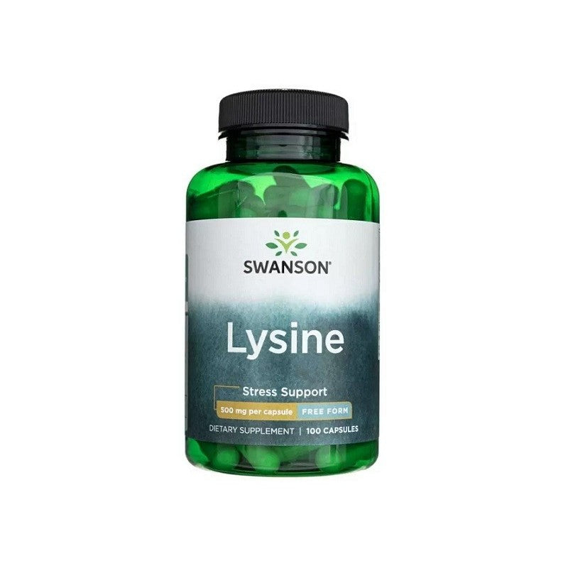 L-LYSIN, Lysine fri från 500 MG 100 Kapslar Swanson